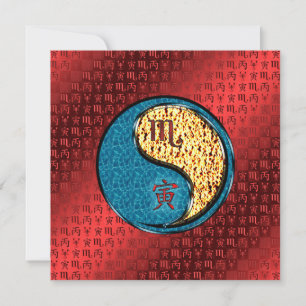 Cartão Escorpião & Tigre de Fogo