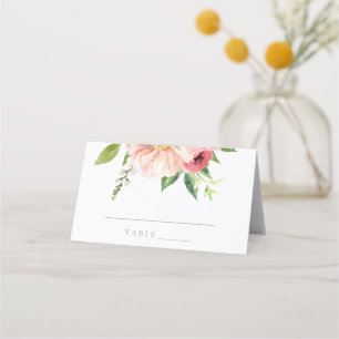 Cartão Escorregado de Convite Floral Blush