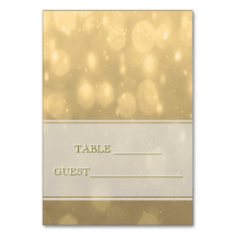 Cartão Escort Dourado Bokeh