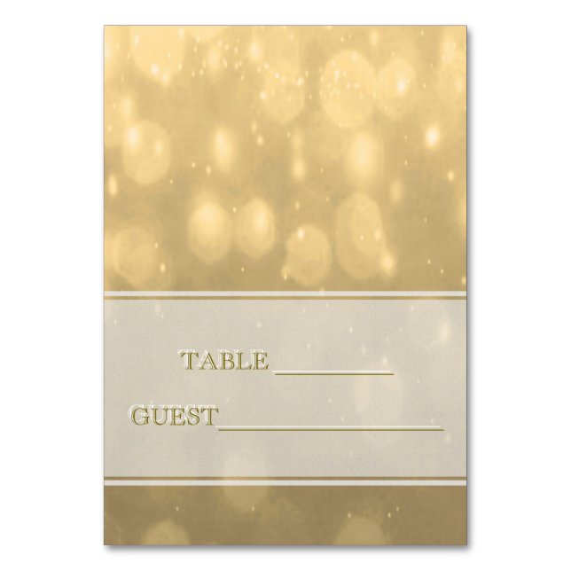 Cartão Escort Dourado Bokeh (Frente)