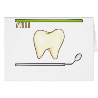 Cartão Escova dental delicada do espelho do dente