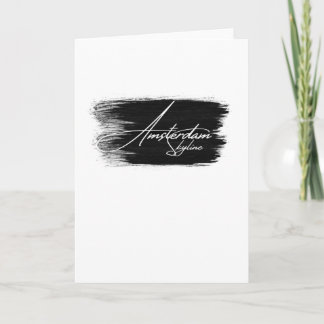 Cartão Escrevendo Skyline Amsterdã