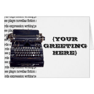 Cartão Escrita Vintage