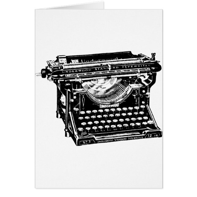 Cartão Escritor da máquina de escrever do Underwood (Frente)