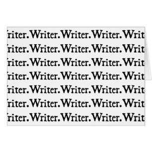 Cartão Escritor. Escritor. Escritor