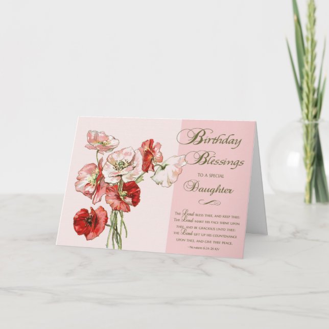 Cartão Escritura Abençoa a Filha Especial (Frente)