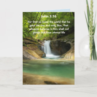 Cartão Escritura da Cachoeira João 3:16