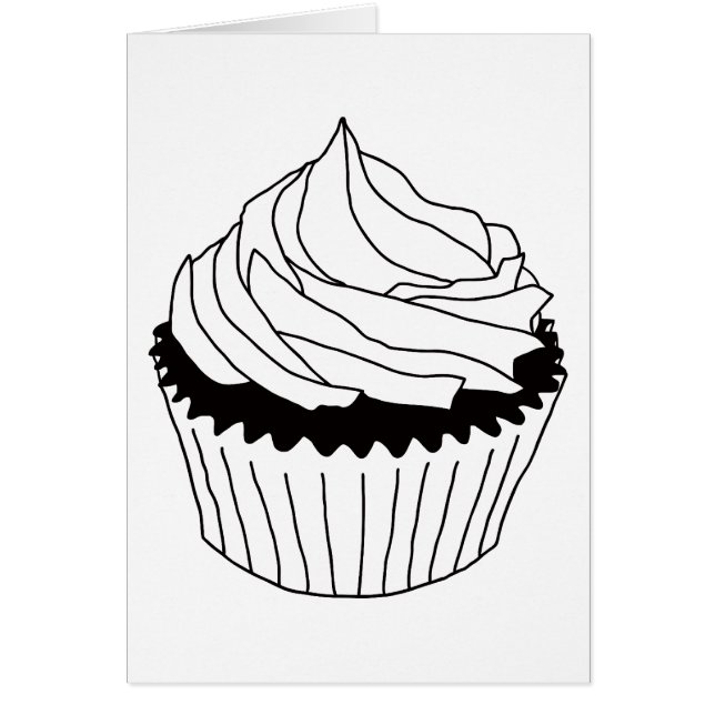 Cartão Escrivores do cupcake (Frente)