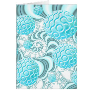 Cartão Escudos celestiais do mar, praia Pastel abstrata