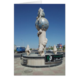 Cartão Escultura aos habitantes marinhos