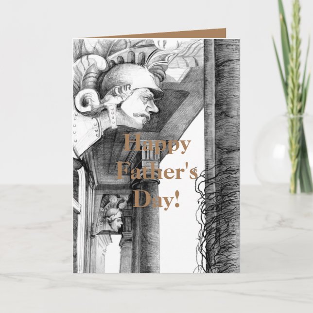 Cartão Escultura de Arte Lápis do Castelo (Frente)