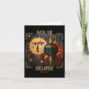Cartão Escuridão Meu Antigo Amigo Cat Solar Eclipse Abril