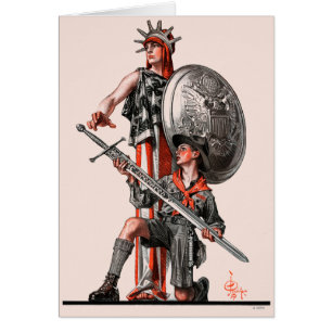 Cartão Escuteiro e liberdade de menino