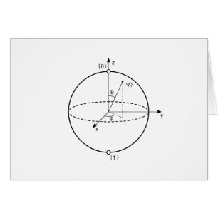 Cartão Esfera de Bloqueio   Física Quântica (Qubit) / M