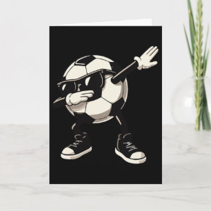 Cartão Esfera de Futebol na Dança Dabbing Cool Sungles Pé
