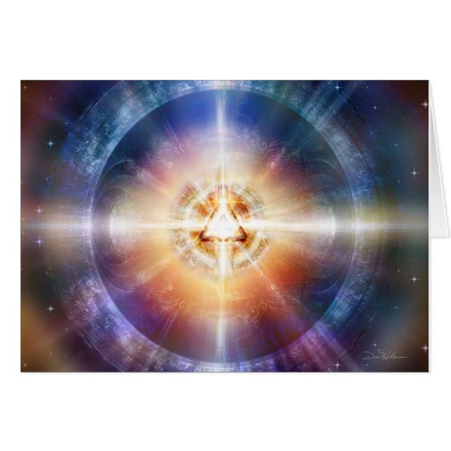 Cartão Esfera do triângulo da estrela (Frente Horizontal)