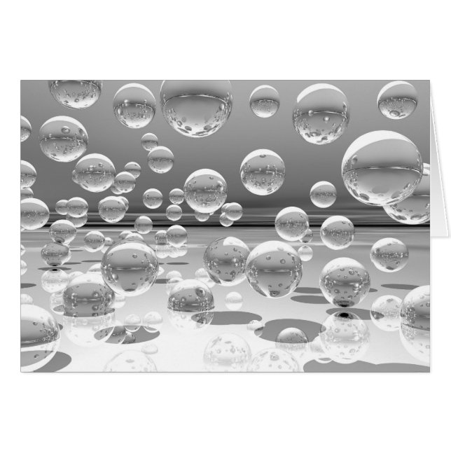 Cartão Esferas de prata (Frente Horizontal)