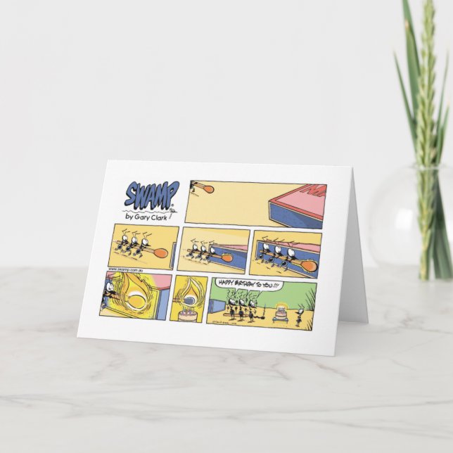 Cartão Esforço da equipe do aniversário da formiga do (Frente)