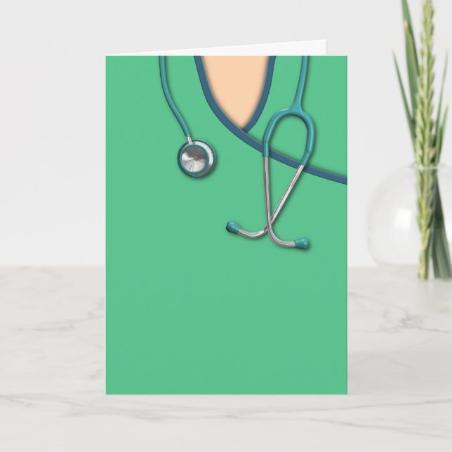 Cartão Esfregões Médicos Verdes (Frente)