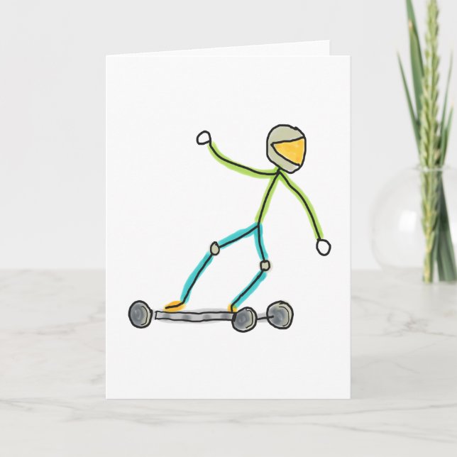 Cartão Esk8 Stickman (Frente)
