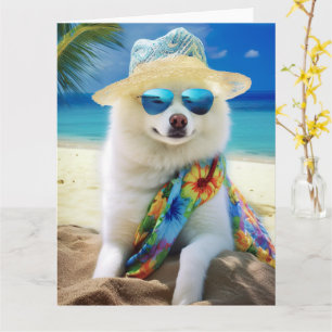 Cartão Eskimo Americano na Praia, presente de verão para 