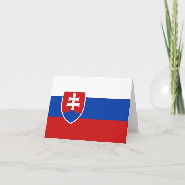 Cartão Eslováquia Flag Notecard (Frente)
