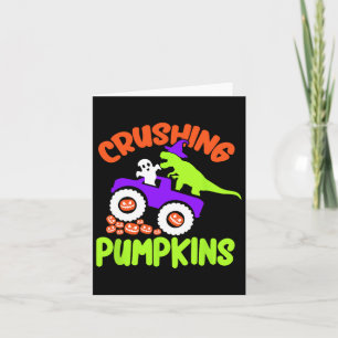 Cartão Esmagando Pumpkins Ppreguiçoso Halloween Costume C