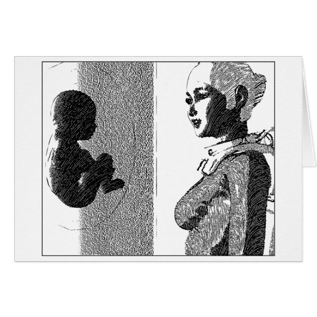 Cartão espaçadora e bebê (Frente Horizontal)