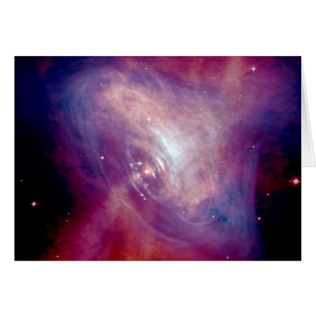 Cartão Espaço da Nasa do Caranguejo Chandra (Frente Horizontal)