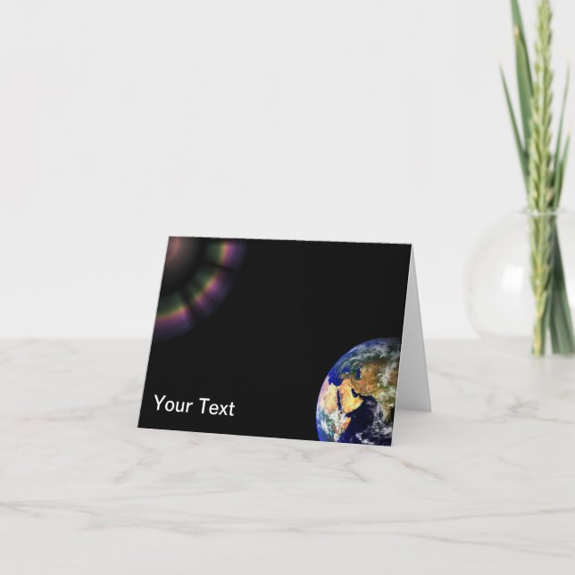 Cartão Espaço do globo da terra (Frente)