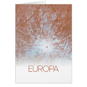 Cartão Espaço Exterior, Cosmos, Sistema Solar, Lua Europa