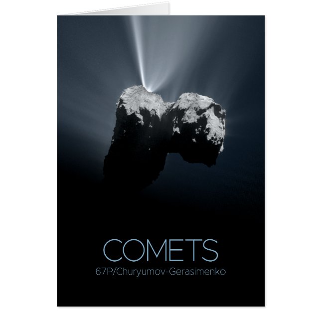 Cartão Espaço Exterior, Sistema Solar, Cosmos, Cometas, 6 (Frente)