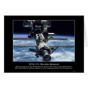 Cartão Espaço internacional Stationview de NASA STS-111