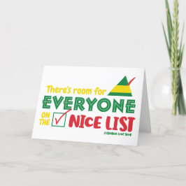 Cartão Espaço para Todos na Lista do Natal dos Boas Festa