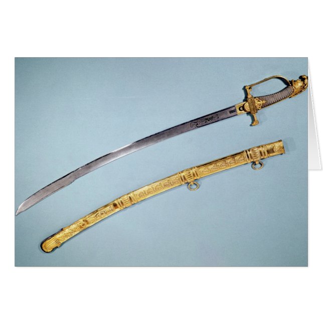 Cartão Espada dada a Napoleon mim pelo Directoire (Frente Horizontal)