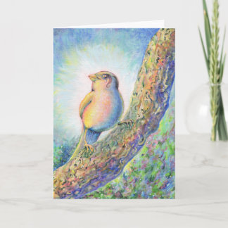 Cartão Espalhando a placa de saudação clara