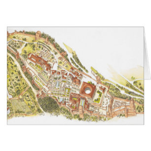 Cartão Espanha de Alhambra Granada. Vista aérea