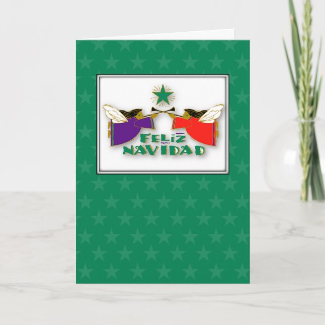 Cartão Espanha, Feliz Navidad Angels (Frente)