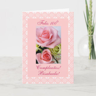 Cartão Espanhol: 100 años - bisabuela