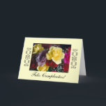 Cartão Espanhol: Aniversário/Cumpleaños<br><div class="desc">Coloridas de Foto de rosas. Personalize o mensaje da SU! (Venta do la de para dos iguales dos tazas do feno de También) combinando agride avaialble. Fotografia por Maria Santos (Lusinhas faz Sul)</div>