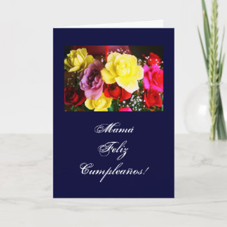 Cartão Espanhol: Cumpleanos de la Mamá /Mom b-day/