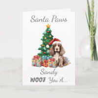 Espanhol de Cachorro de Natal Personalizável
