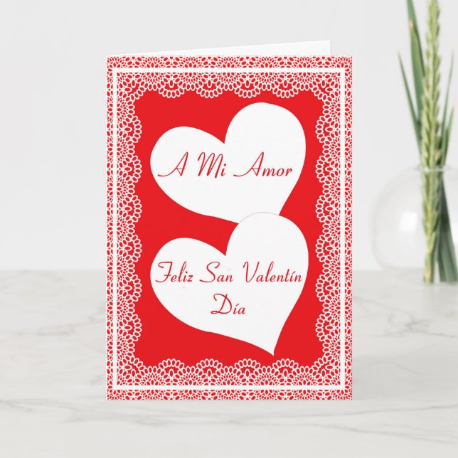 Cartão espanhol do dia dos namorados para meu amor (Frente)
