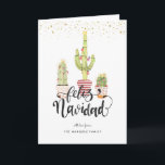Cartão espanhol do Natal de Feliz Navidad |<br><div class="desc">Este cartão de Natal do tema do cacto é um clássico e é perfeito para qualquer um em sua lista de endereços. Adicione seu fraseio feito sob encomenda a este design usando "editam as caixas deste modelo do design" no lado de righthand do artigo, ou clicam o azul "personalizam-no" botão...</div>