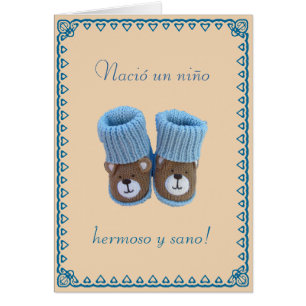 Cartão Espanhol: Nino do un de Nacio! Nascimento do bebé