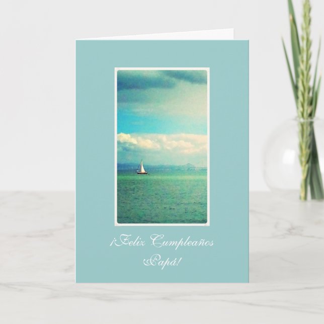 Cartão Espanhol: O aniversário do pai do pai- de (Frente)