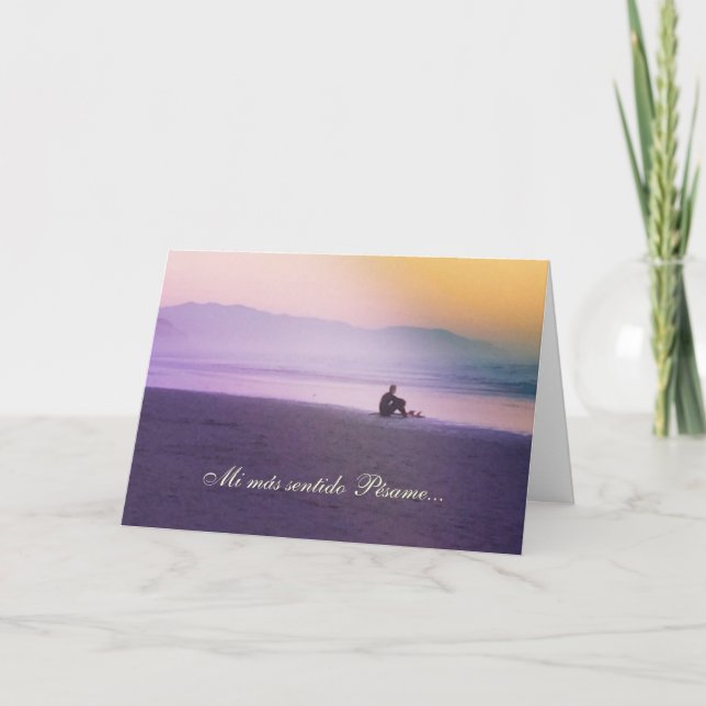 Cartão Espanhol: Pésame/simpatia de Sentido (Frente)