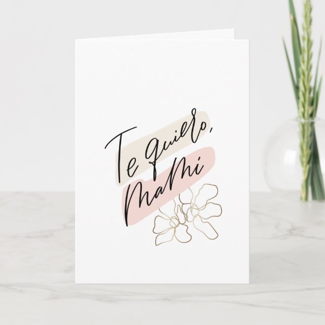 Cartão Español do Dia de as mães Quiero Mami (Frente)