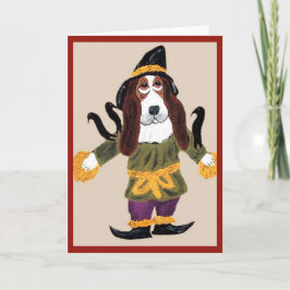 Cartão Espantalho Basset Hound