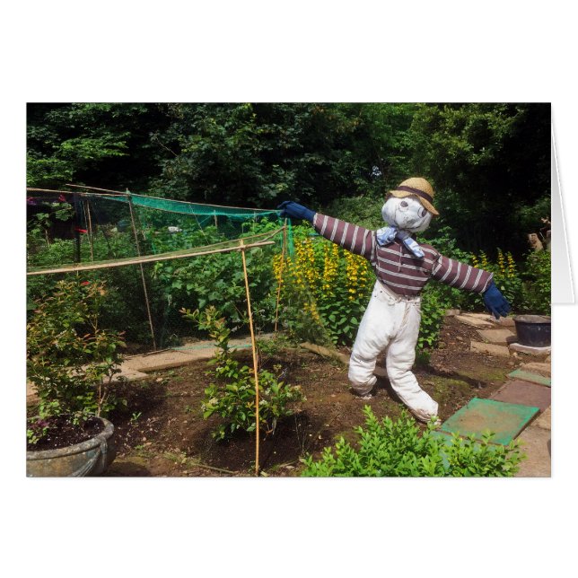 Cartão Espantalho engraçado (Frente Horizontal)